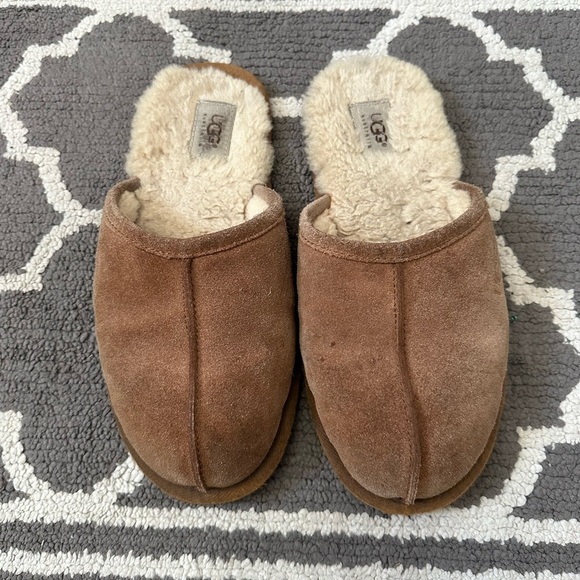 UGG Tan Suede Slippers - Picture 1 of 3